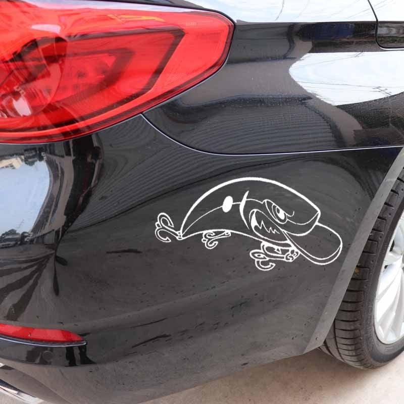 New Brand 16.3CM*11.8CM Car Sticker Fishing Lure Decal Vinyl Car Truck Window Decor Black/Silver C24-1083