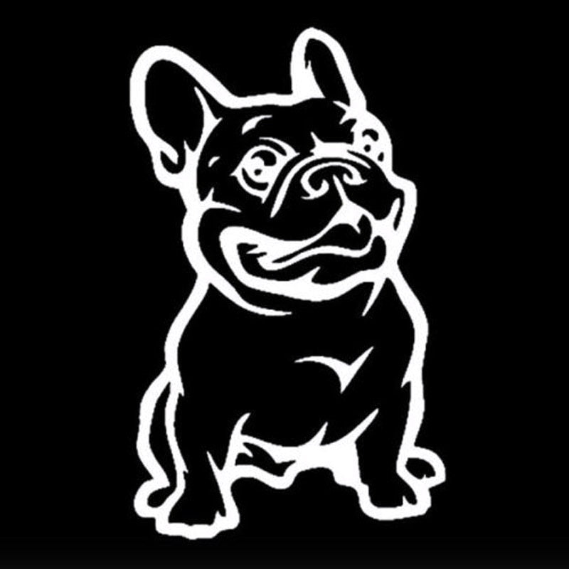 Hot 8*13CM Funny French Bulldog Car Styling Stickers Lovely Classic Animal Decorative Window Decals C6-0958