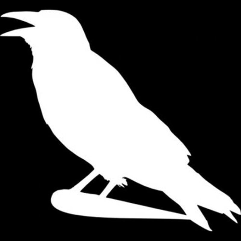 15.1X14CM Crow Bird On Tree Branch Fashion Vinyl Decals Car Sticker Car-styling Black Silver S6-2513