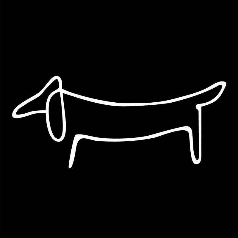 New Hot 14*6.1CM Dachshund Dog Creative Cartoon Window Decoration Accessories Car Stickers Decals C6-1442