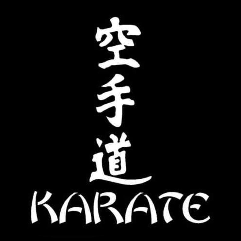 12.7*14.6CM KARATE Cool Kanji Japanese Character Car Styling Body Decal Stickers Accessories Black/Silver C9-0677