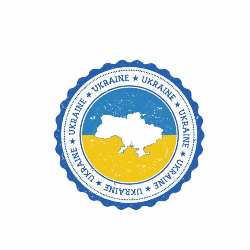 11.2CM*11.2CM Car Ukraine Map Flag Bike Stickers Creative Decal Window Car Sticker 6-2057