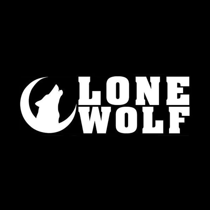 Fashion 14.7cm5cm Lone Wolf Vinyl Animal Window Decals Stickers Car Styling C5-1146