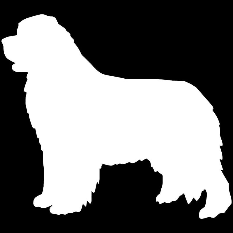 Hot 22.9*20.3CM foundland Dog Window Glass Decorative Stickers Lovely Car Covers Scratches Motorcycle Decals Accessories C6-0021