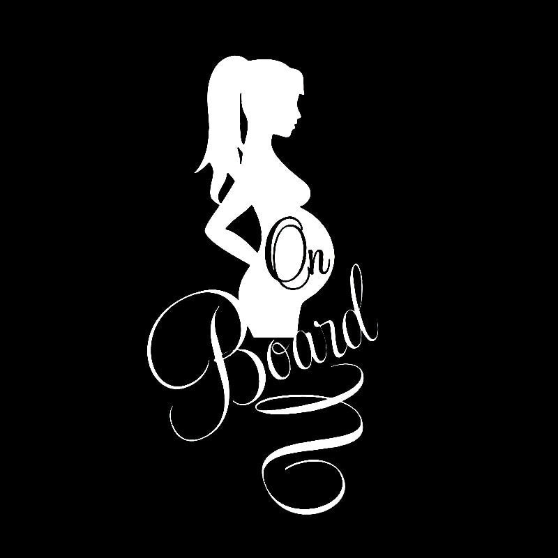 20.3cm*10.1cm PREGNANT On Board Creative Funny Car Stickers C5-2038