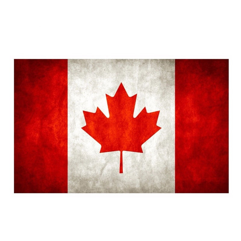16CM*10CM Personality Old Canada Day Flag Window Decal Car Sticker 6-1575