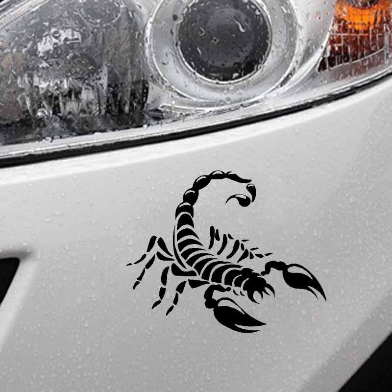 15.5CM*12.6CM Valiant Scorpion Delicate Dazzling Predator Car Sticker Vinyl Decal Black/Silver C19-0430