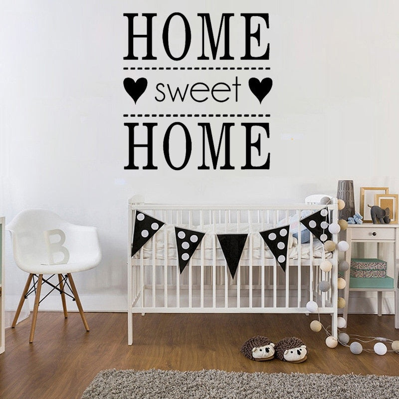2020 NEW 58.4CM*62CM Fun Quote Home Sweet Home For Wall Decal PVC Wall Sticker W1-012