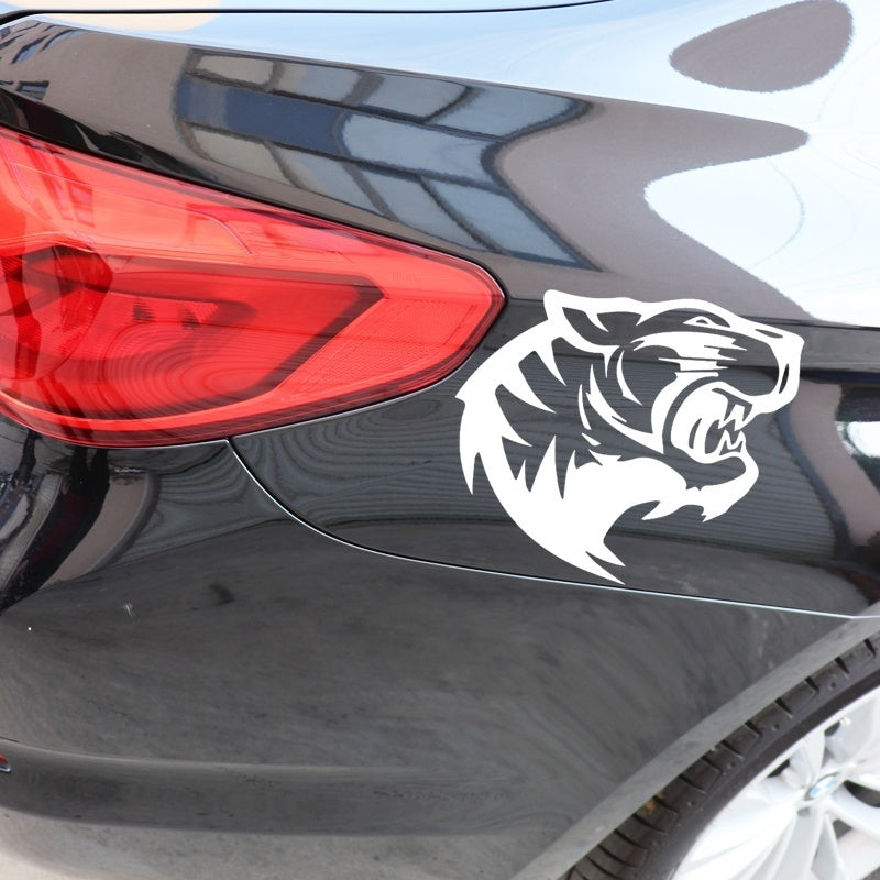 New Brand 15.2CM*12.8CM Tiger Ferocious Expression Bumper Decorate Car Sticker Vinyl Decal Black/Silver C4-1050
