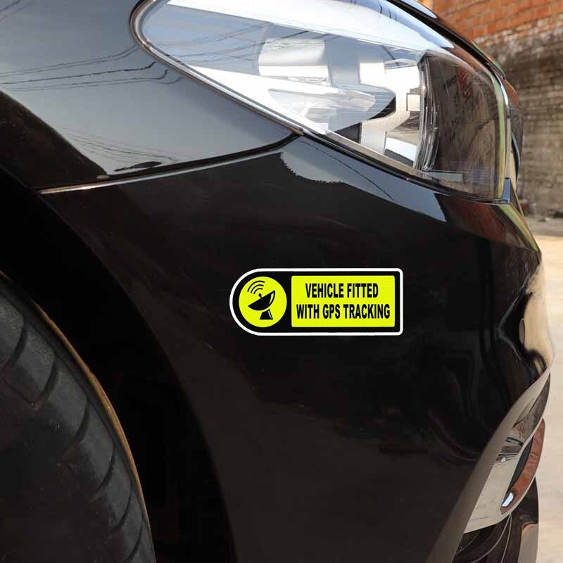 15.2*5.8CM Vehicle Fitted With GPS Tracking Bold Decals Car Sticker C1-3038