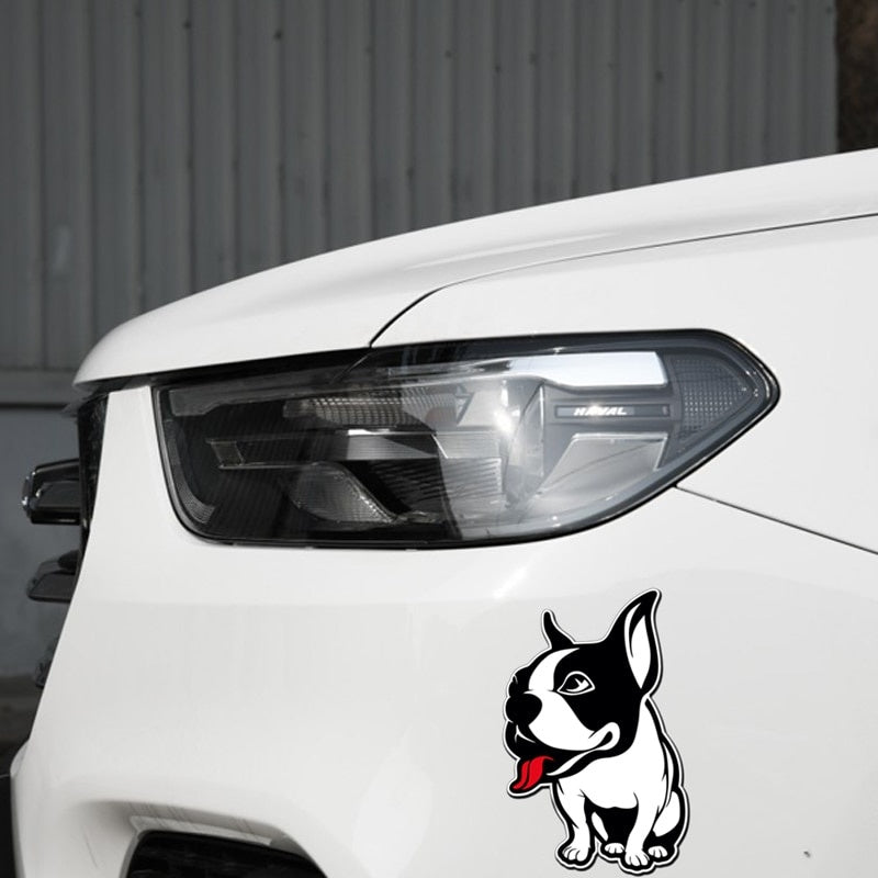 10*15CM French Bulldog Sticker Dog Car Bumper Window Decoration Car Sticker C1-4051
