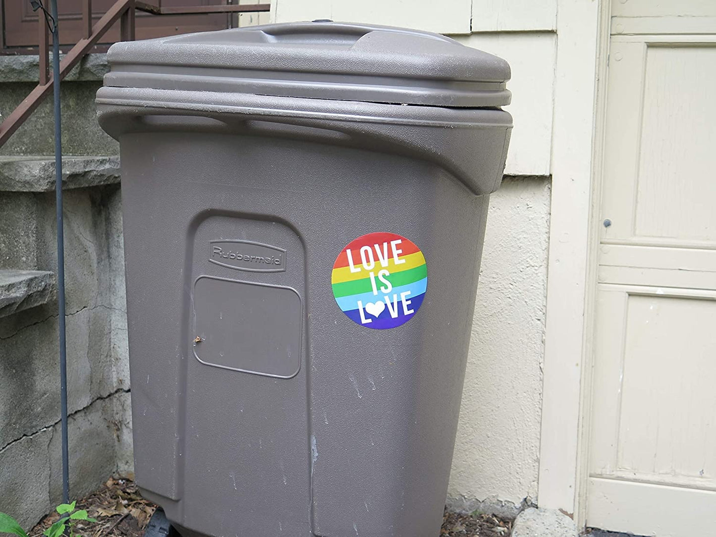Gay Lesbian Marriage Sticker - 10 Pack (5 Love Wins & 5 Love is Love). LARGE 5 inches. Use on car bumper, computer