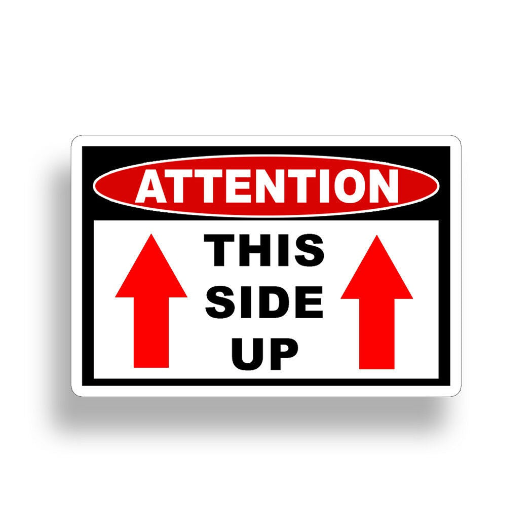 This Side Up Sticker OEM JDM Car Vehicle Dash Panel Visor Decal Graphic 4x4