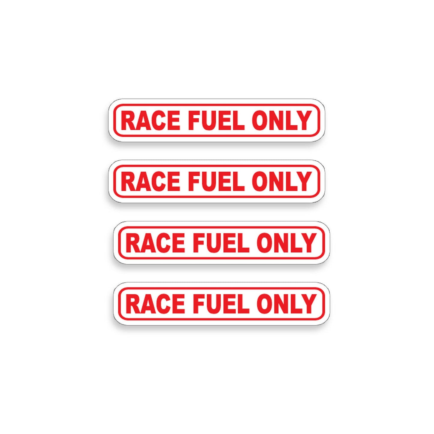 4 RACE FUEL ONLY Stickers Gas Gasoline Tank Pump Vinyl Decal Graphic Drag Racing