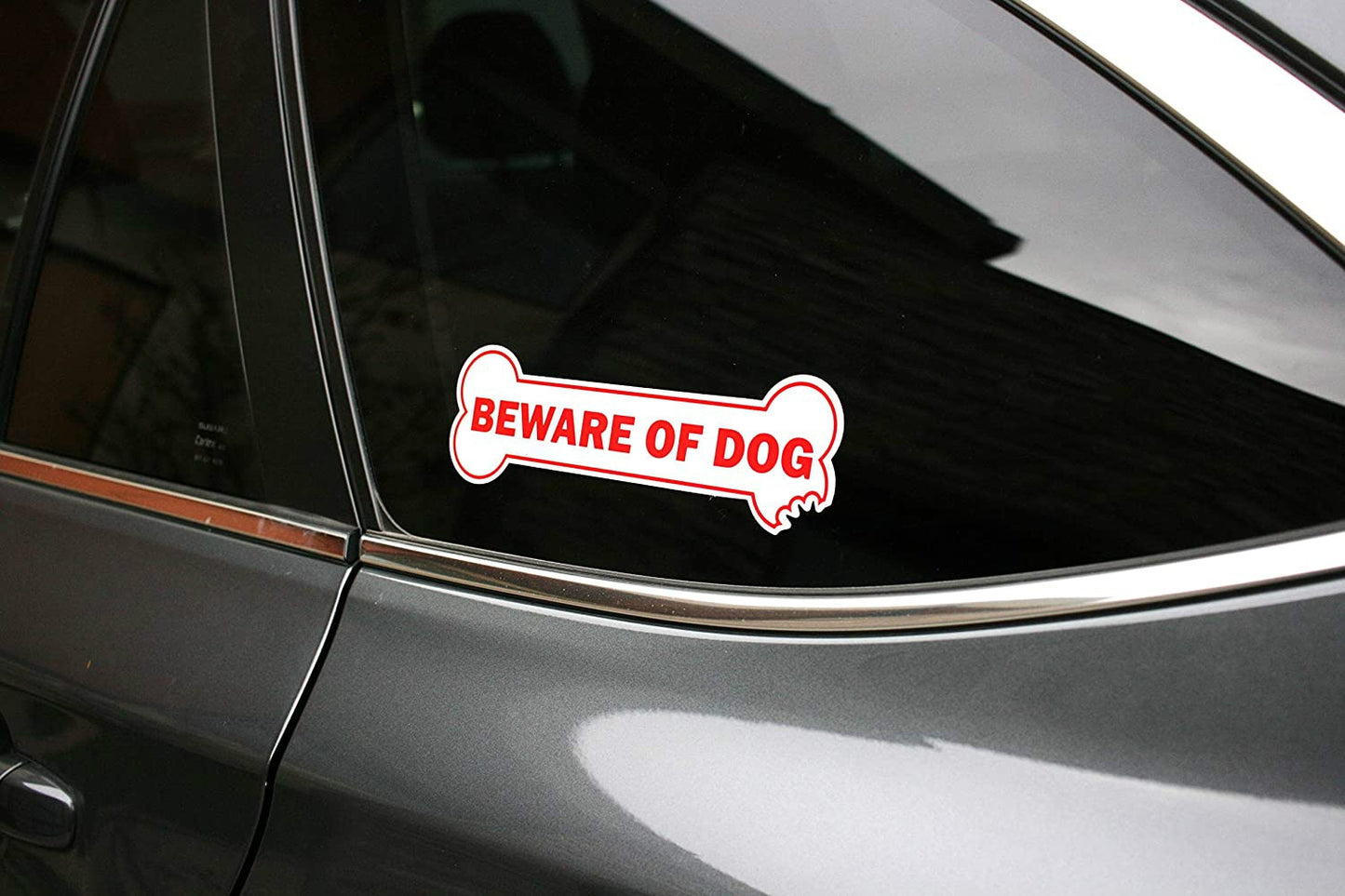 2.4"x7.7" Beware of Cat 2 Pack Decal Sticker Fun Unique Paw Shaped Pet Sign That Lets Others Know You Have A Cat
