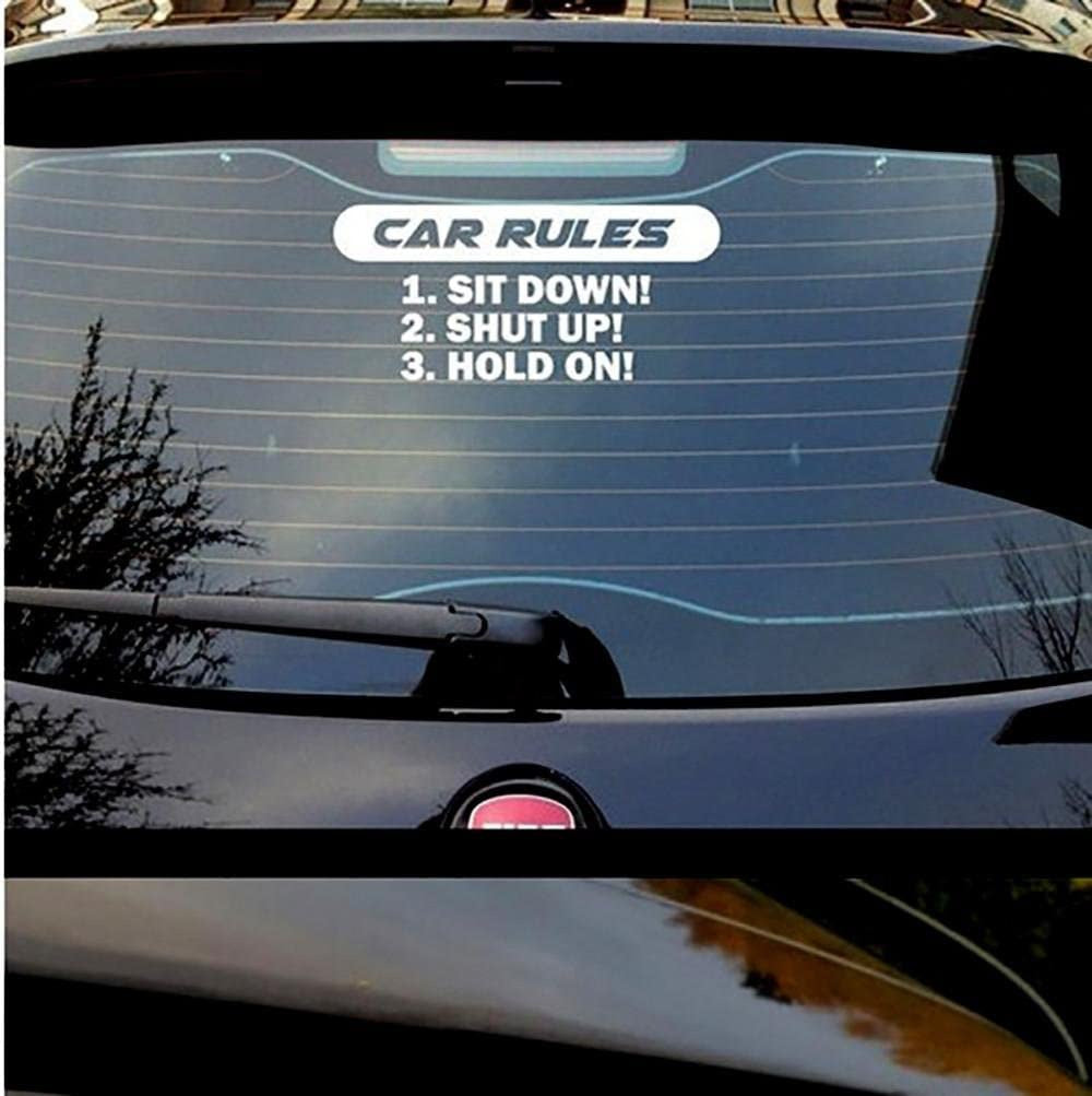 8" Wide Car Stickers Rules Decal Slammed Car Truck Vinyl Sticker JDM Racing Window Decal Funny
