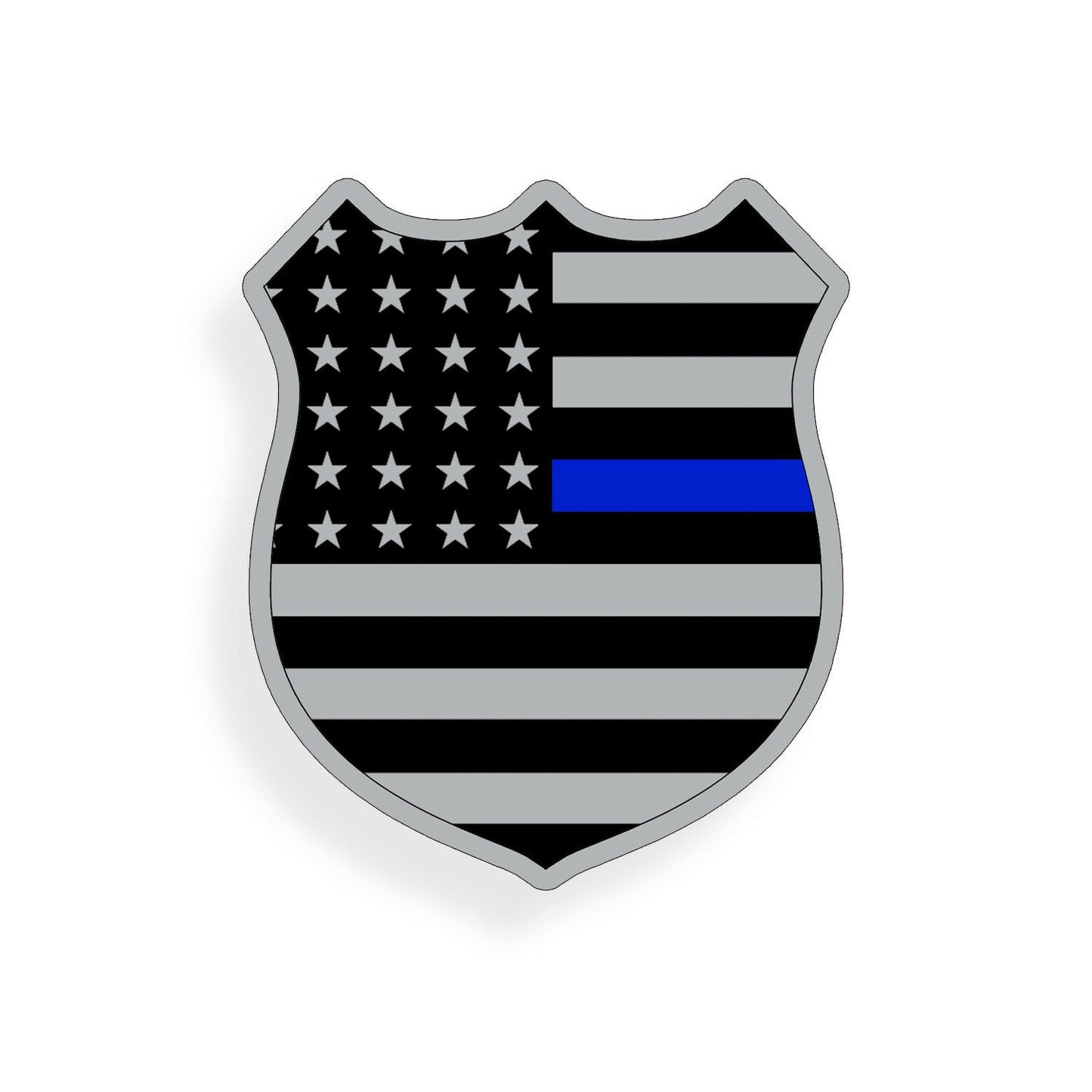 Thin Blue Line USA Flag Badge Sticker Laptop Cup Car Window Bumper Decal