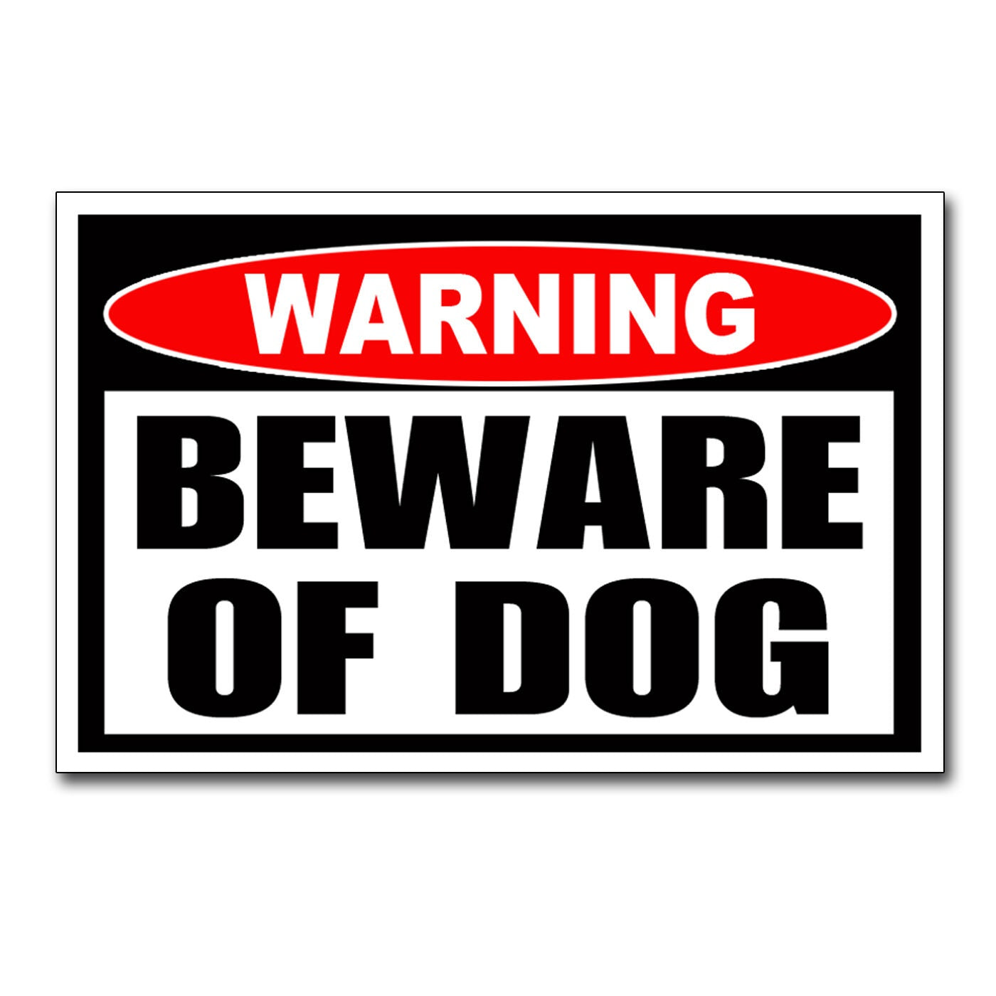 Beware of Dog Sticker Warning Caution Animal Security K9 Pet Door Window Decal