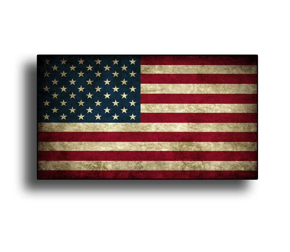 2" 4Pcs Rustic American Flag Sticker USA Car Cup Phone Hard Hat Helmet Vintage Decal