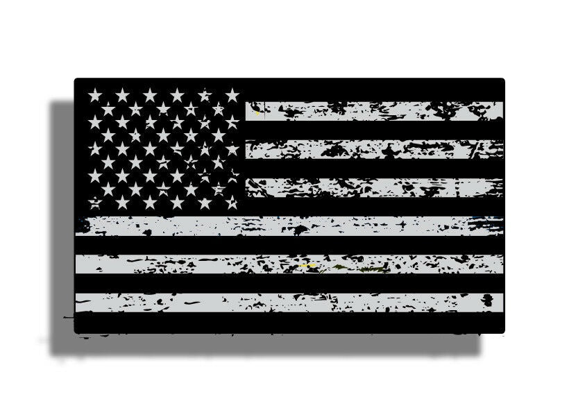 Grunge Black OPS American USA Flag Sticker Cup Car Vehicle Window Bumper Decal