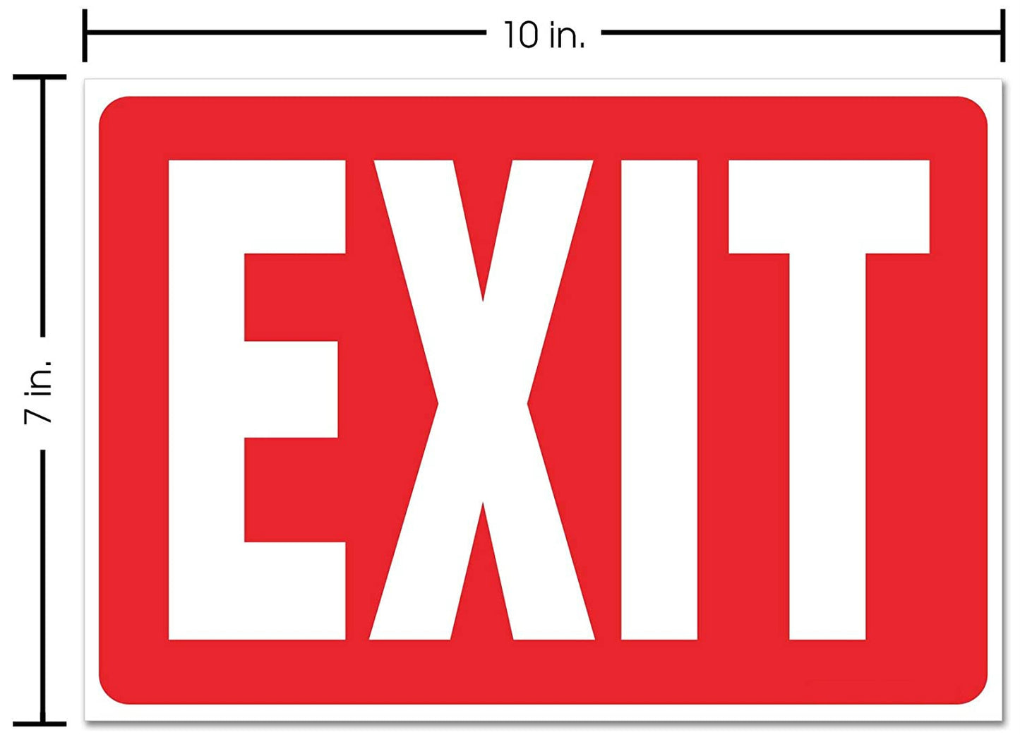 10"x7" Exit Signs Stickers, Self Adhesive Decal Stickers