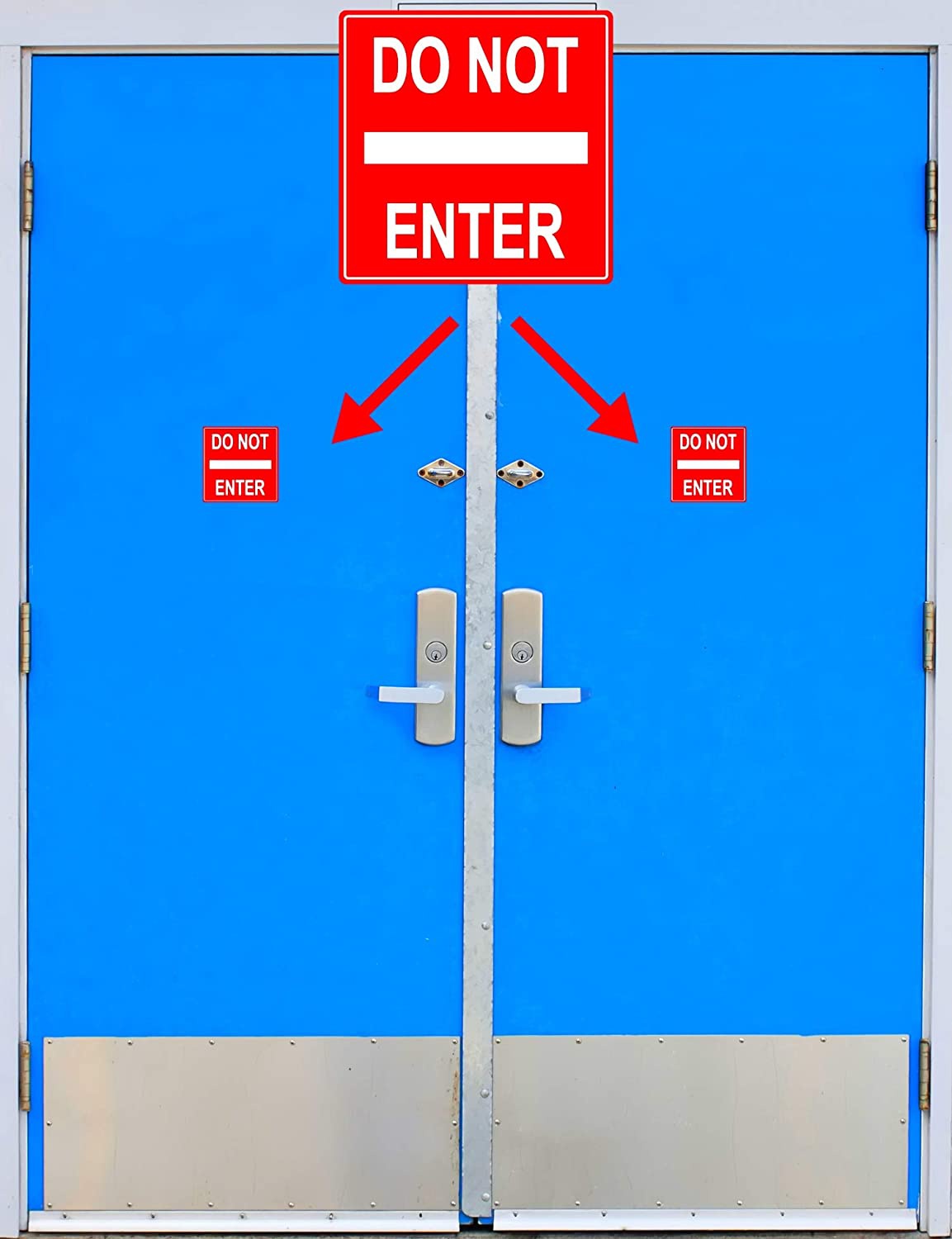 6" Do Not Enter Sign Decals Weatherproof Self Adhesive Vinyl Stickers 4 Pack