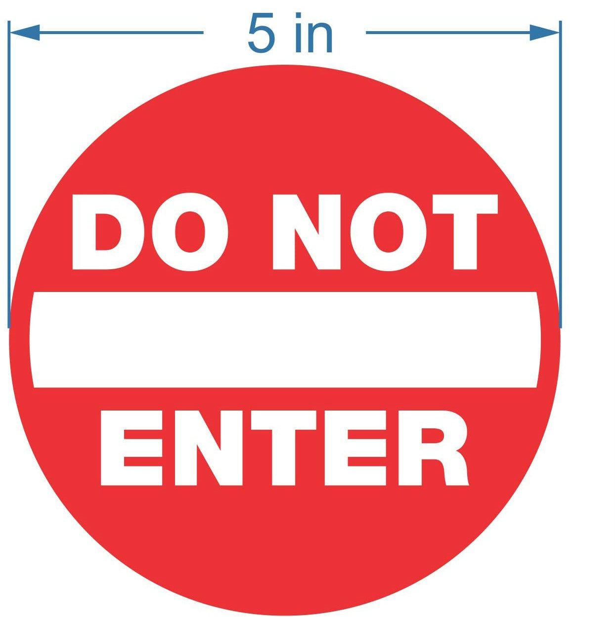 5x5Inch 6 Pack Do Not Enter Signs Stickers Premium Self Adhesive Vinyl Indoor & Outdoor