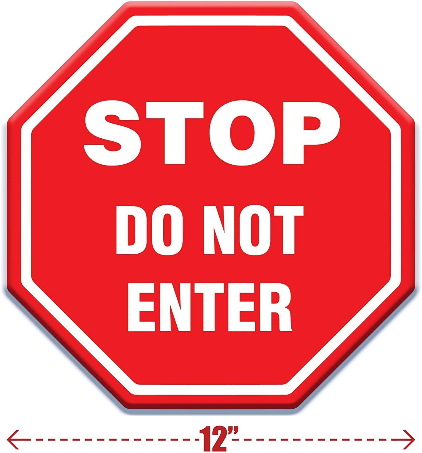 Do Not Enter Stickers, 6 Pack, Social Distancing Vinyl Stickers for Floor and Door Use, Commercial and Business, Strict Access Control for Authorized Personnel or Guest Safety