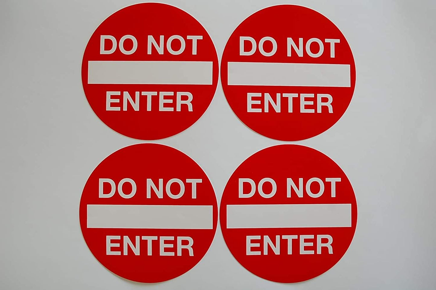 Do Not Enter Stickers Vinyl Decals (4 Pack) 5" Diameter Waterproof All Weather Sign