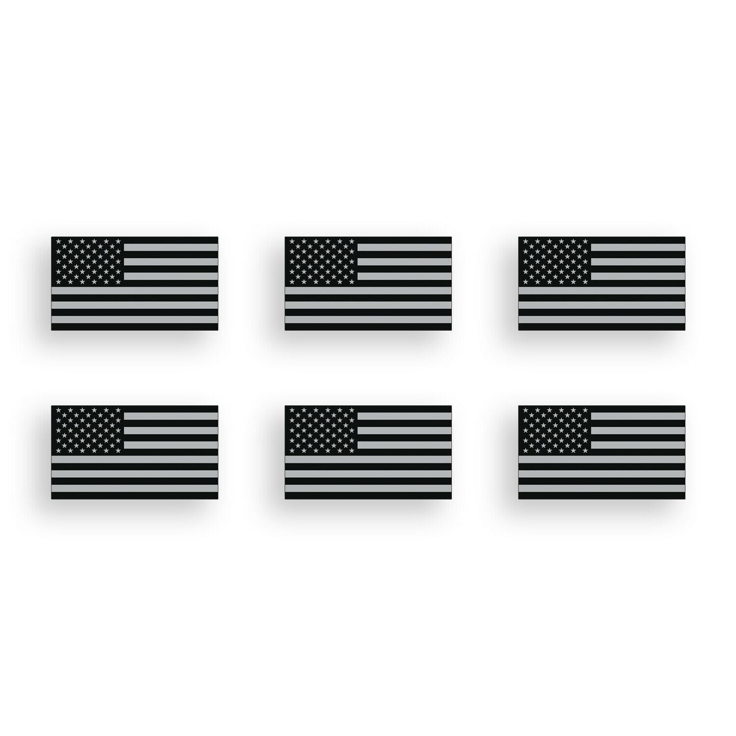 6 Mini USA Flag Stickers Decal Patriotic American Cup Phone Tag Helmet Hard Hat