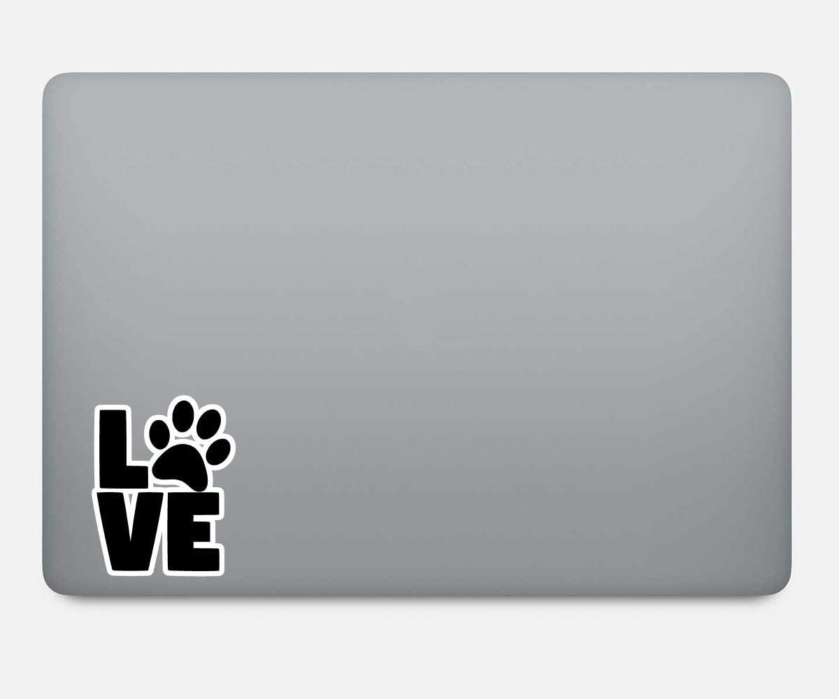 2.5" Dog Love Paws Sticker Dog Stickers Laptop Stickers Vinyl Decal - Laptop, Phone, Tablet Vinyl Decal Sticker (2 Pack)