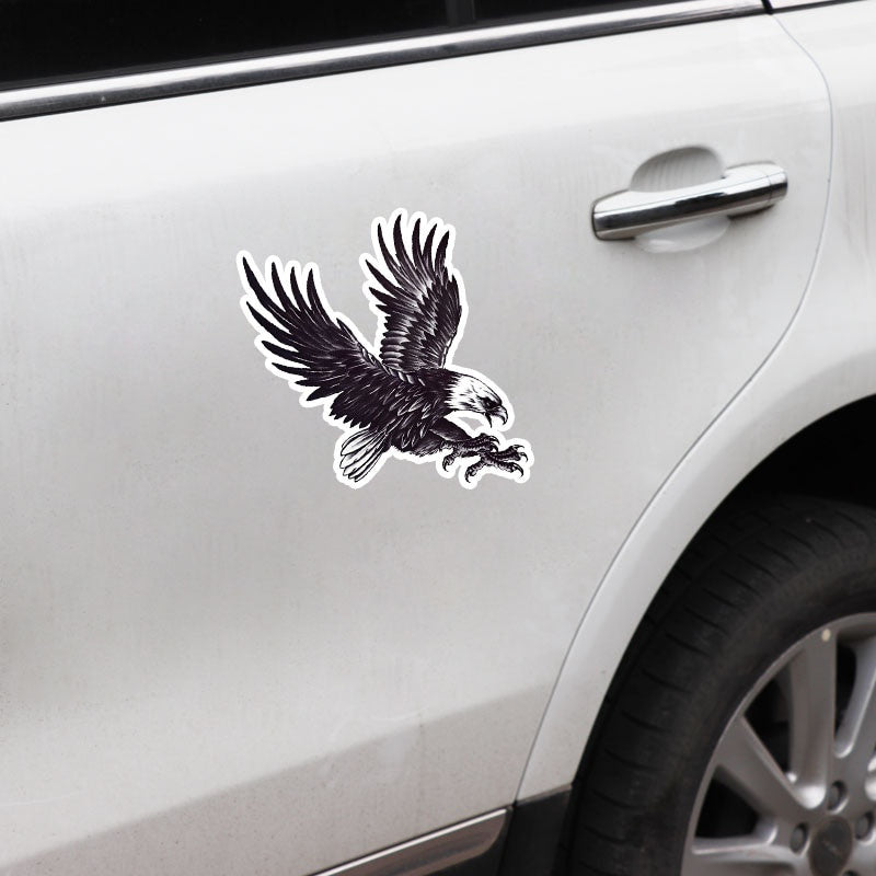 13.3CM*16.4CM Hand-Painted Wingswing Eagle PVC Motorcycle Car Sticker