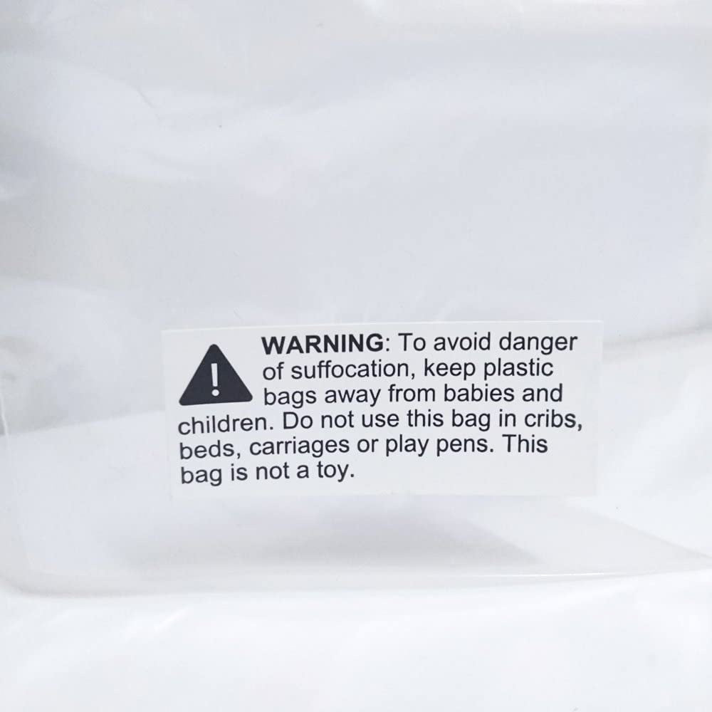 2.4 x 1" Rectangular Suffocation Warning Labels - Pack of 4