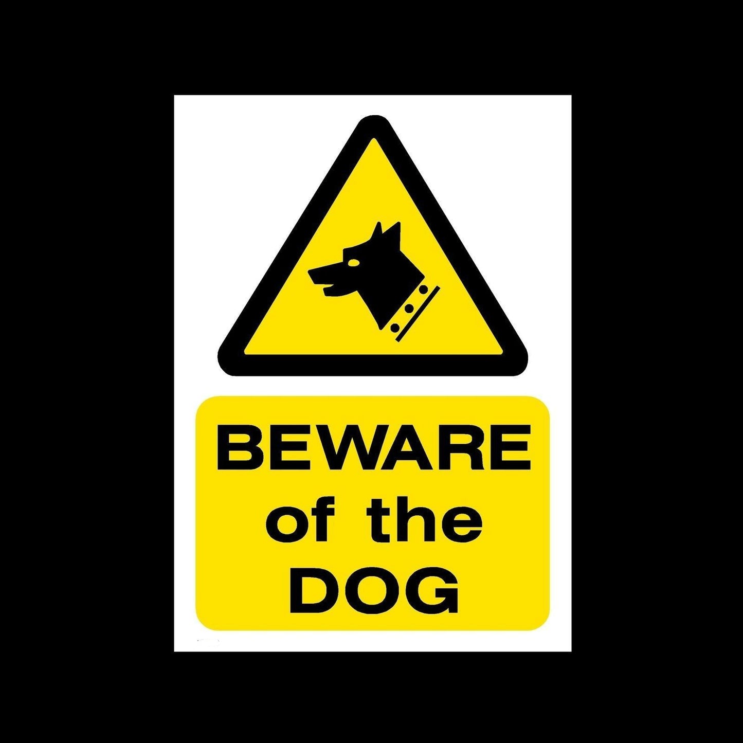 Beware of the Dog Sign Bumper Sticker Decal