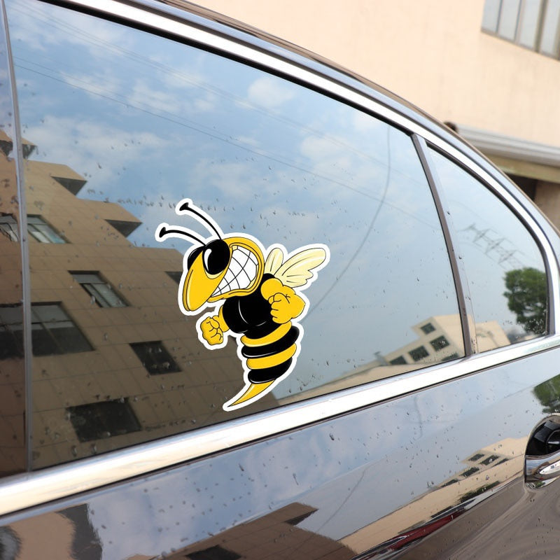 13.2CM*16.2CM A Ferocious Bee PVC Sticker Car Originality Decal