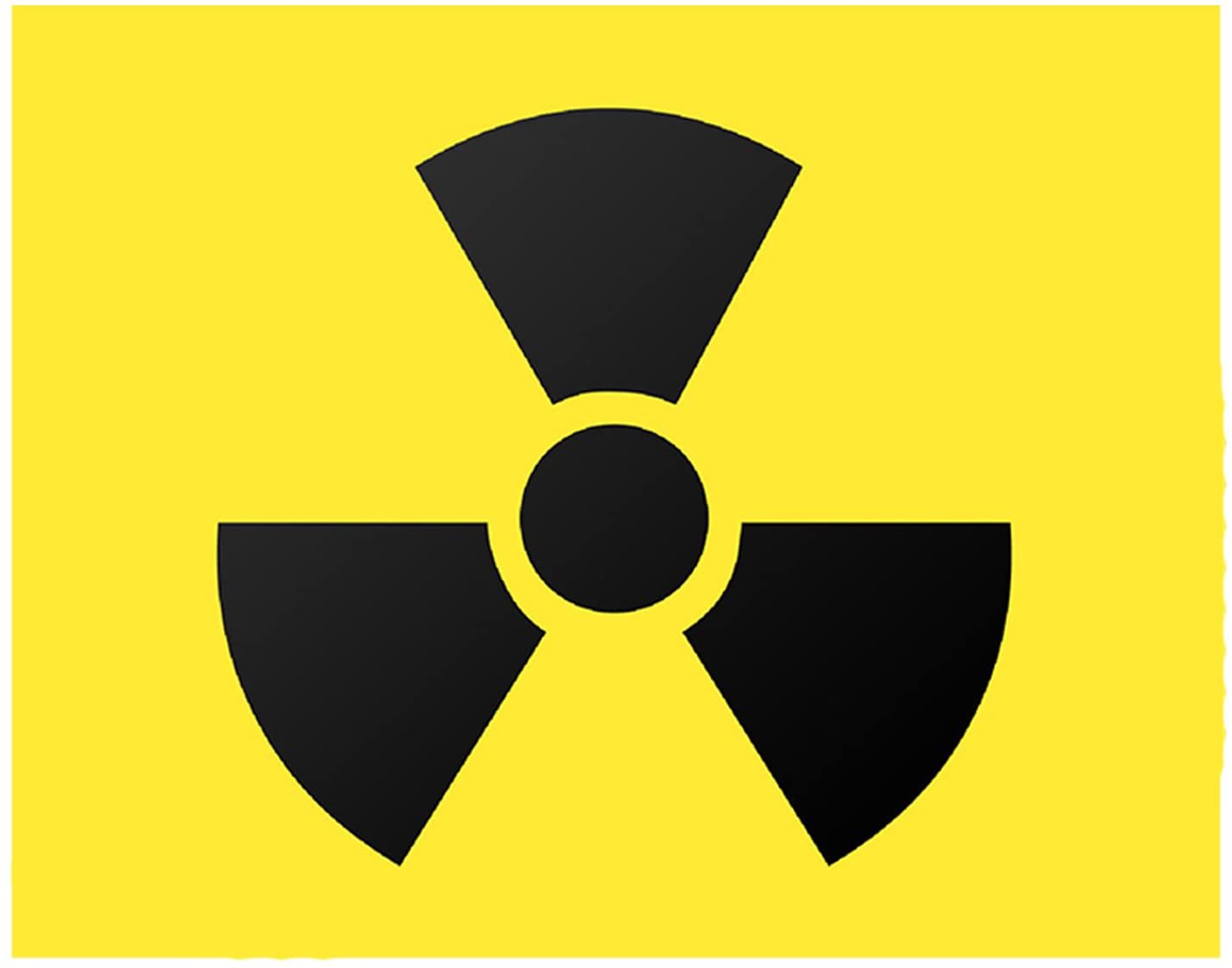 5"x4" Nuclear Radiation Warning Symbol Sign 4 Pack Hazard Radioactive Bumper Window Sticker Car Decal