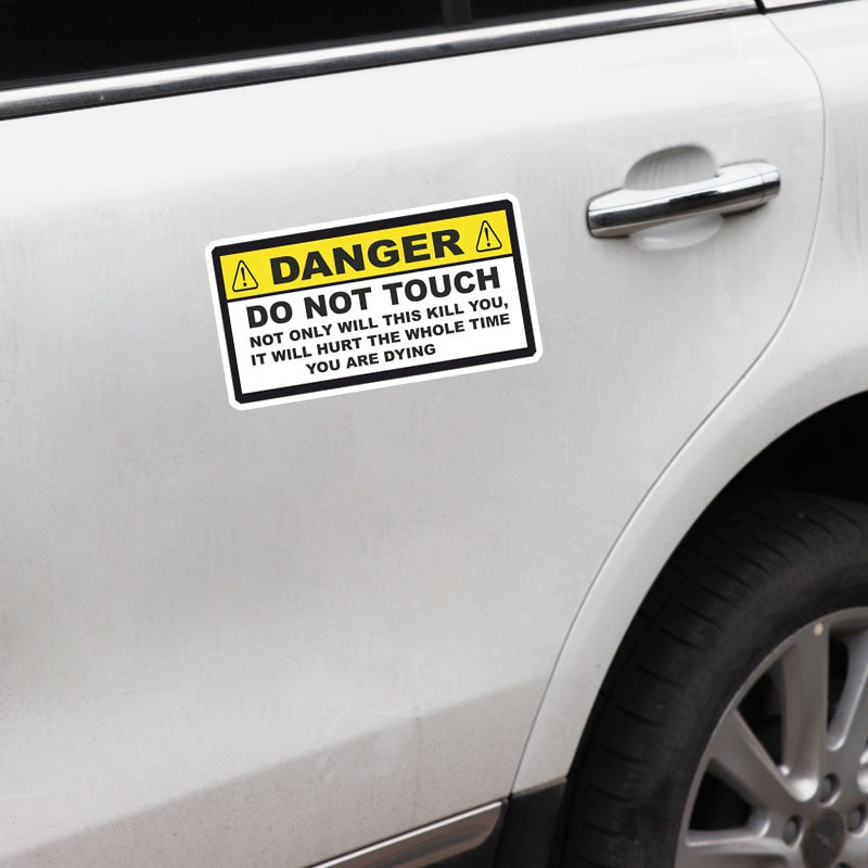 14.5CM*7.5CM DANGER Funny NOT ONLY WILL THIS KILL YOU Decorate Car Sticker Decal PVC