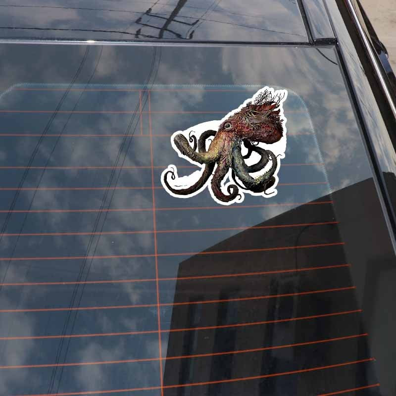 15CM*13.7CM Personality Animal Octopus Car Sticker PVC Waterproof Decal