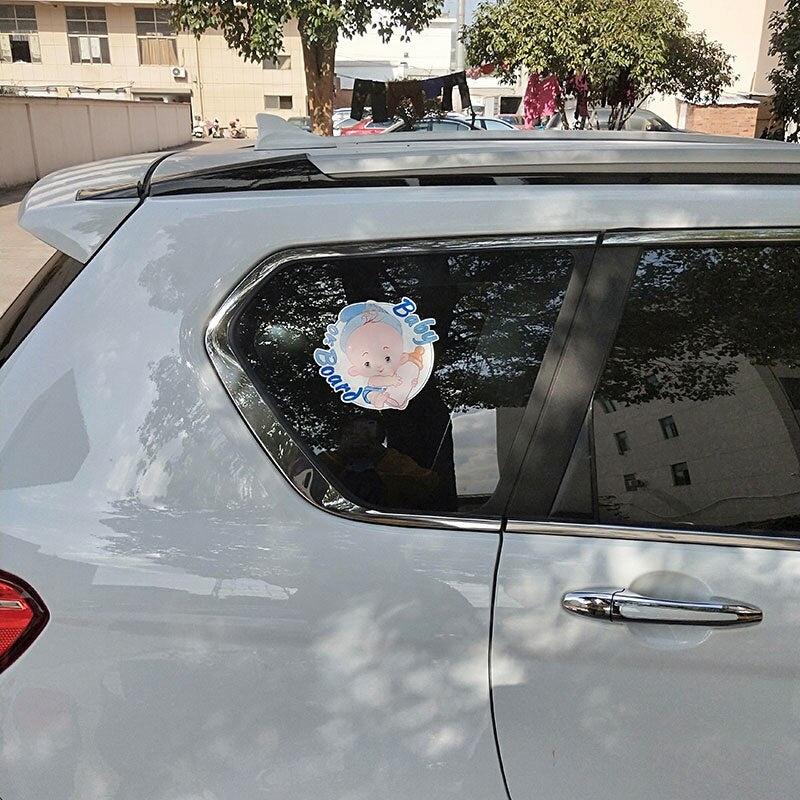 16.1*15.7CM Warning Car Sticker Lovely High Quality Graphic BABY ON BOARD Cartoon Decoration Decals