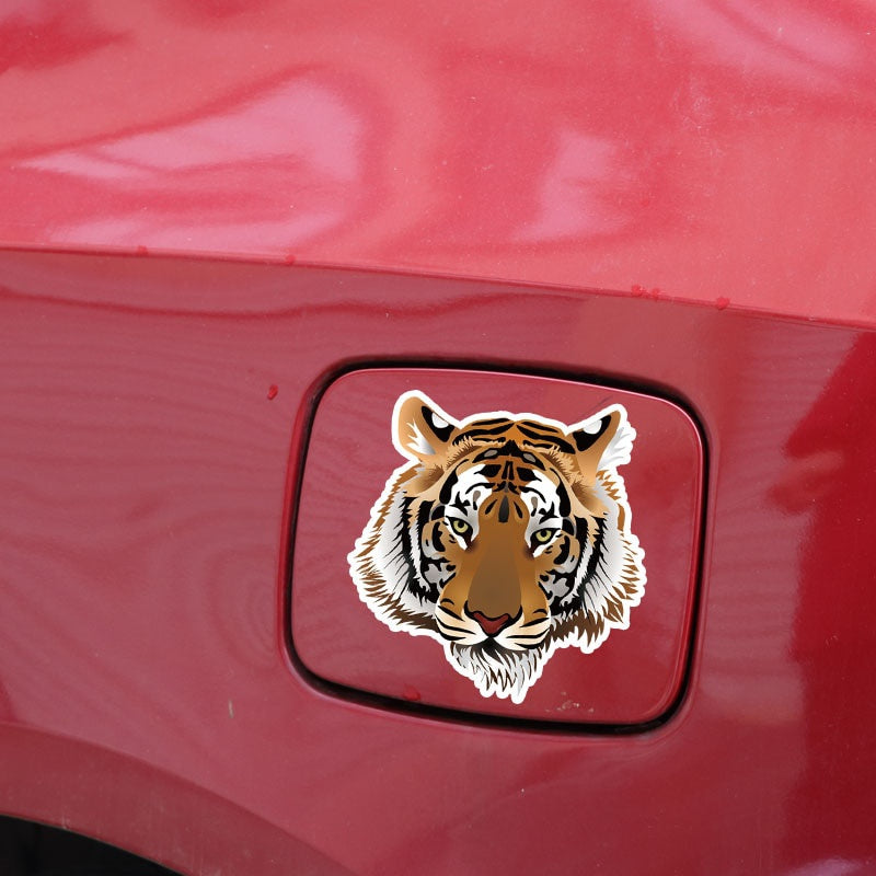 14CM*14.2CM Personality Tiger Head PVC Decal Car Sticker Waterproof Accessories