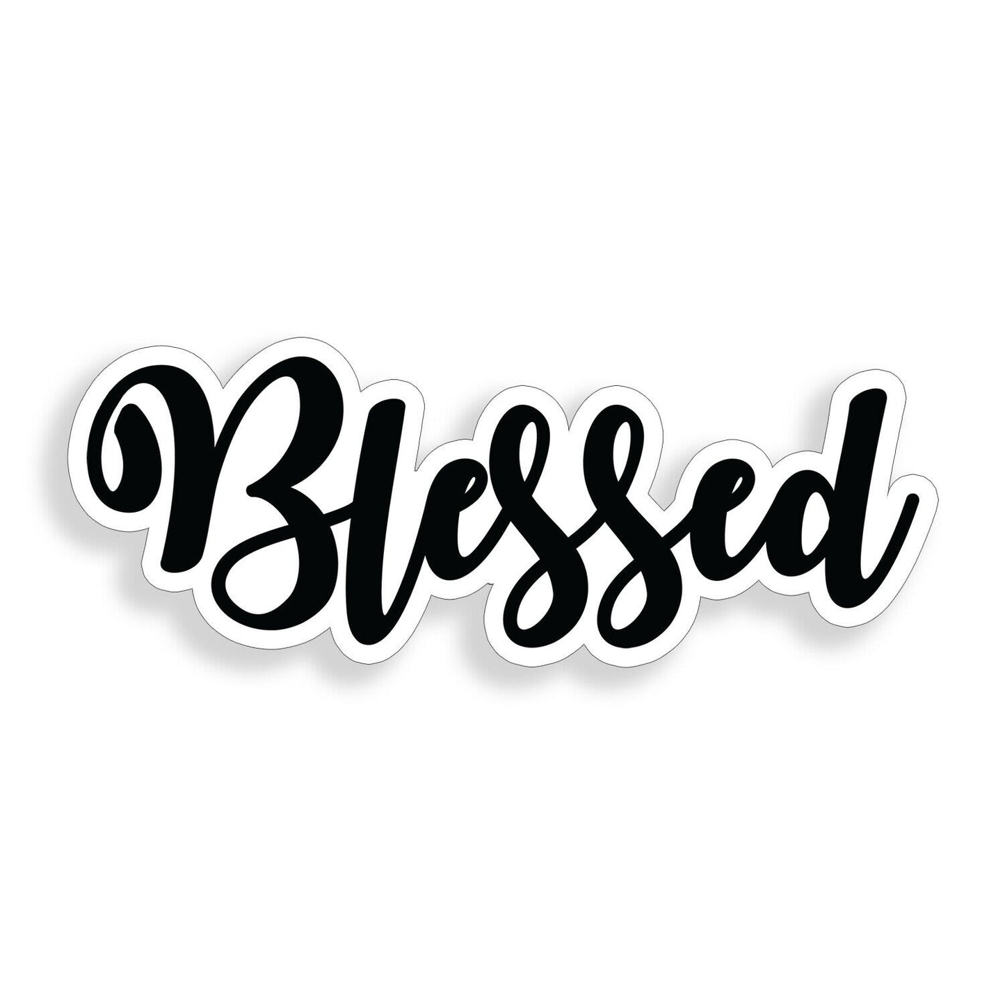 Blessed Word Sticker Jesus Christian Laptop Cup Car Vehicle Window Bumper Decal