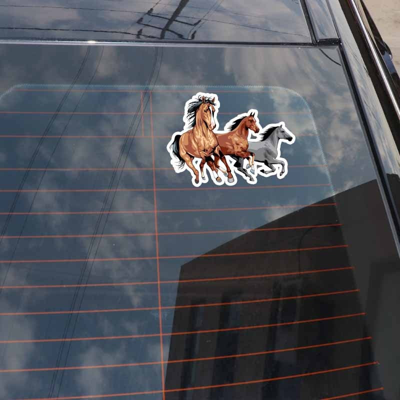 15CM*11CM Fashion Steed Horse PVC Car Windshield Sticker Decal Graphical
