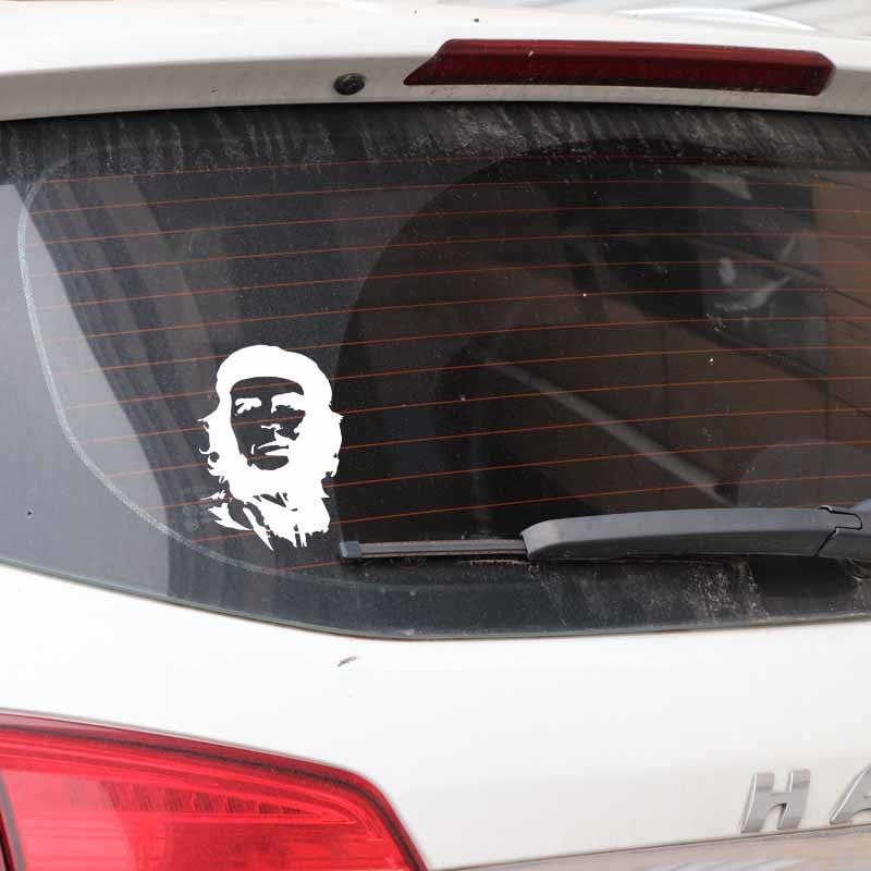 11CM*14.8CM Serious Celebrity Che Guevara Car Vinyl Decal Decorate Sticker Black/Silver C27-0110