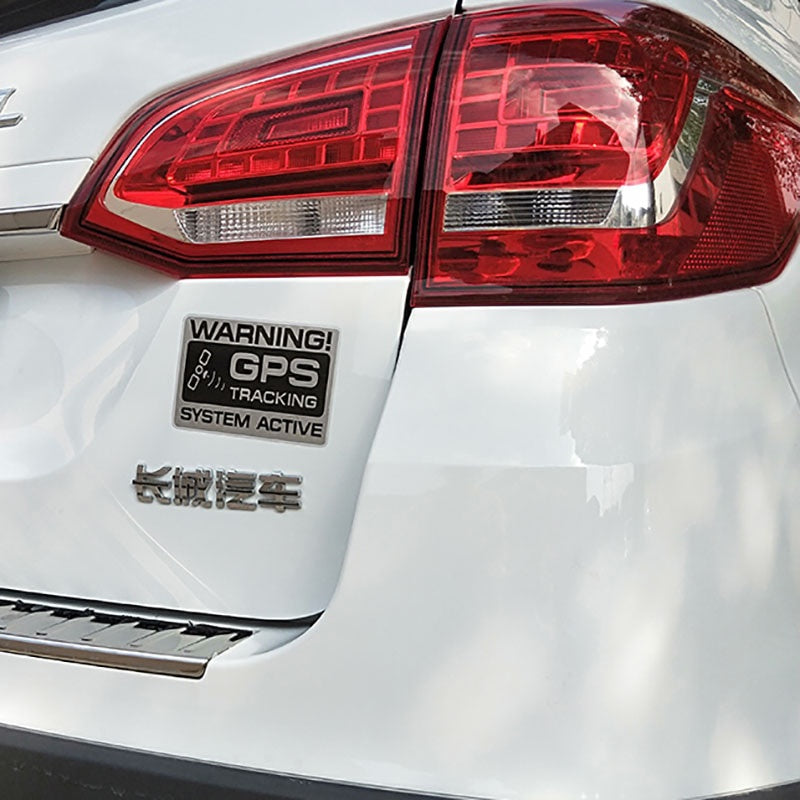12.2*8CM Noticeable Warning GPS Tracking System Active Decals PVC Car Sticker