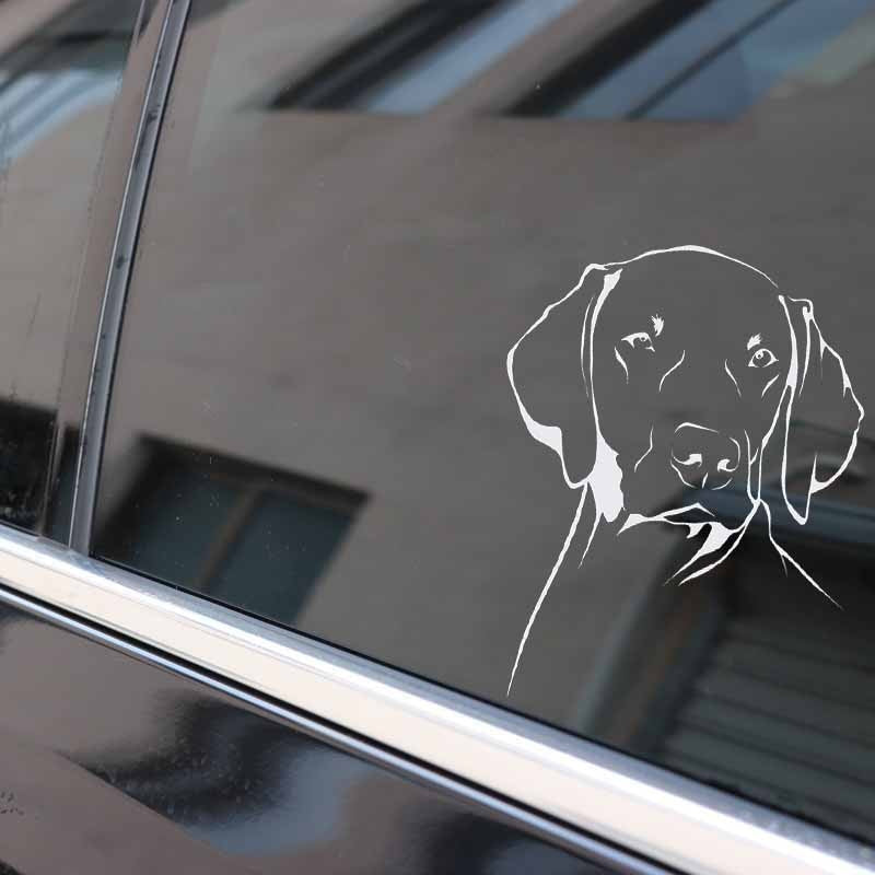 13X16.2CM Weimaraner Dog Animals Pets Vinyl Decal Car Sticker Cartoon Black/Silver C24-1119