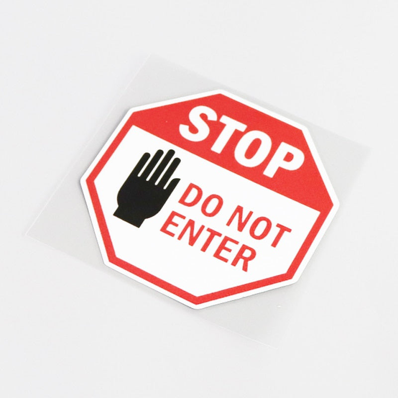 10CM*10CM STOP DO NOT ENTER Fun Warning Mark Decal Car Sticker PVC Accessories