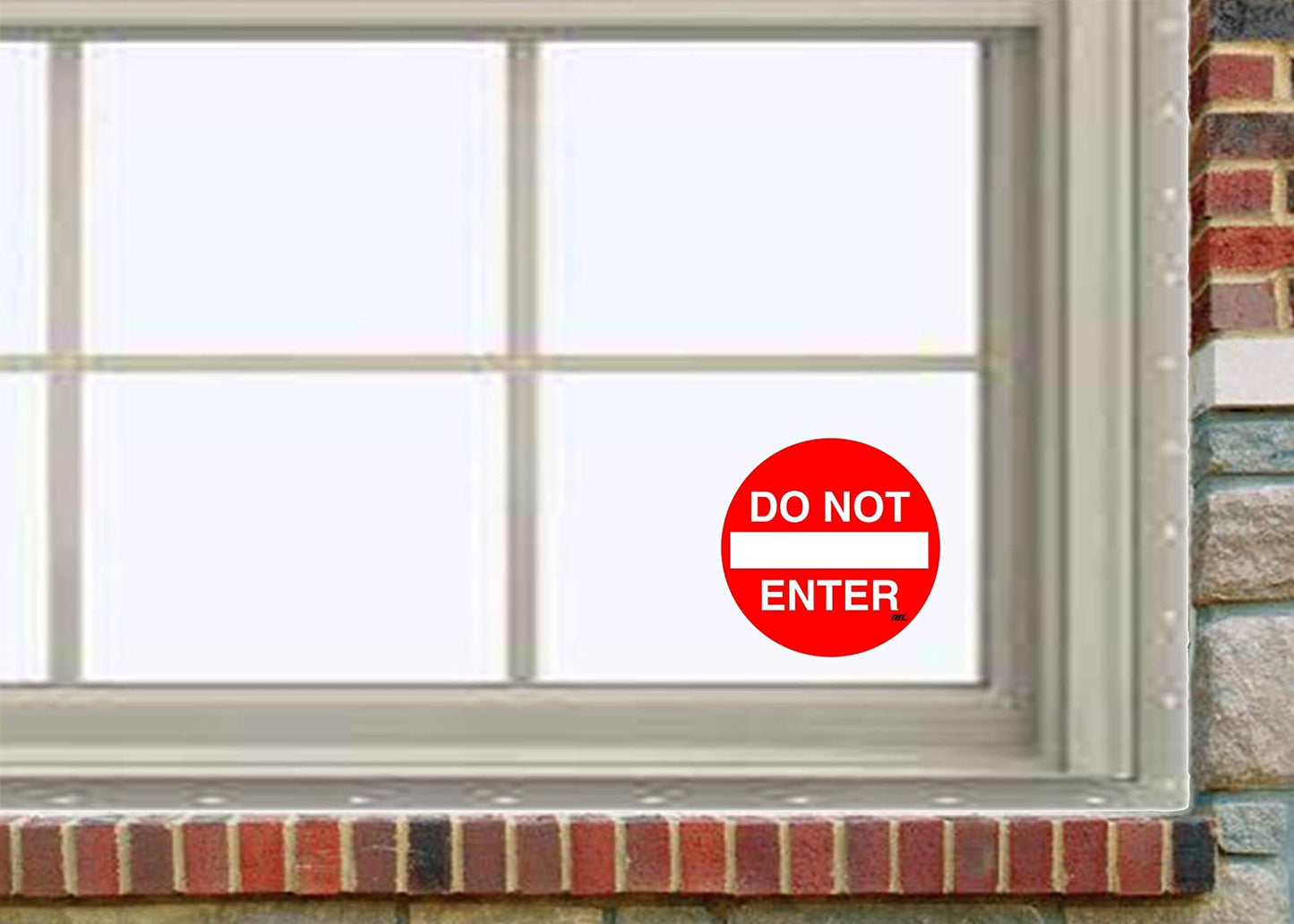 3" Pack of 6 Do Not Enter No Entrance Sticker Sign Warning Vinyl Decal Indoor Outdoor Window Door Business Retail Store