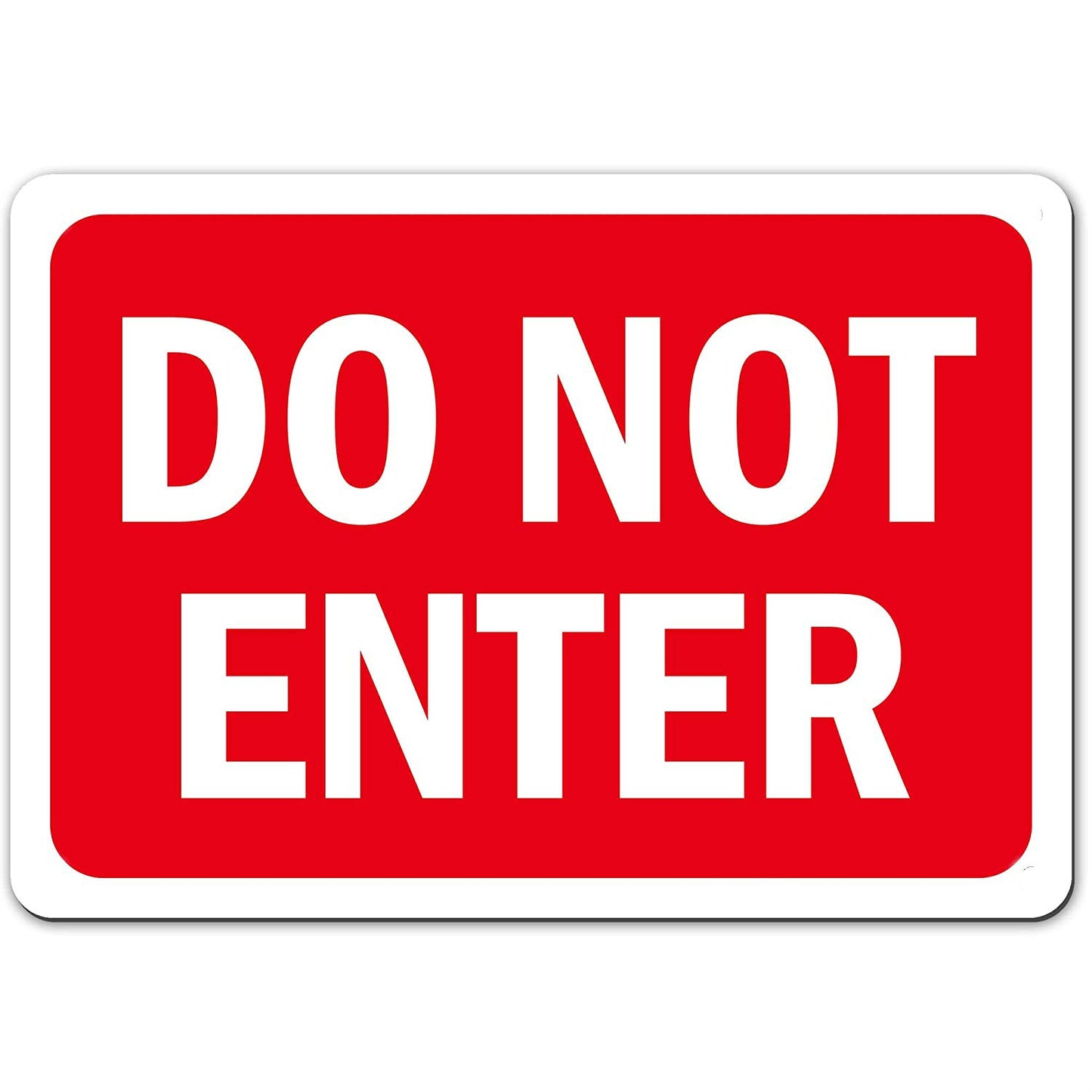 7"x10" Caution Do Not Enter Sticker Sign Indoor/Outdoor