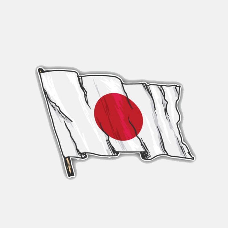 11.7CM*8.2CM Personality Japan Flag Car Sticker Motorcycle Helmet Decal