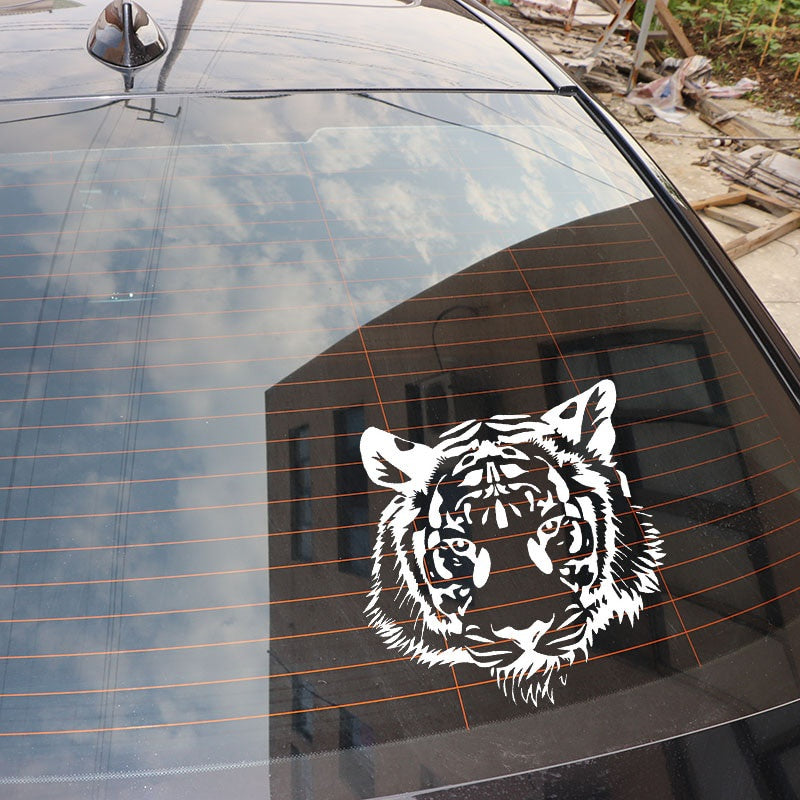 20X20CM POWERFUL TIGER HEAD Motorcycle Vinyl Decal Car Sticker Personality Car-styling S6-2033
